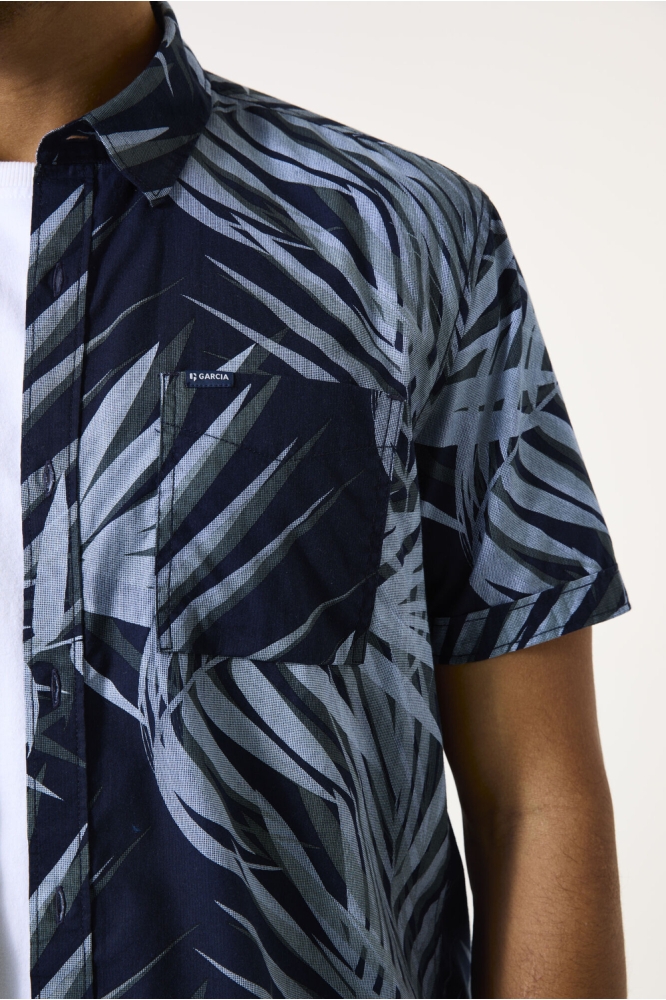 OVERHEMD MET PRINT E51096 2591 DEEP INK